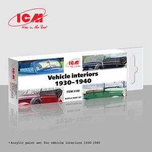ICM 3100 Acrylic Paints Set for Vehicle Interiors (1930 - 1940) – obrázek 2