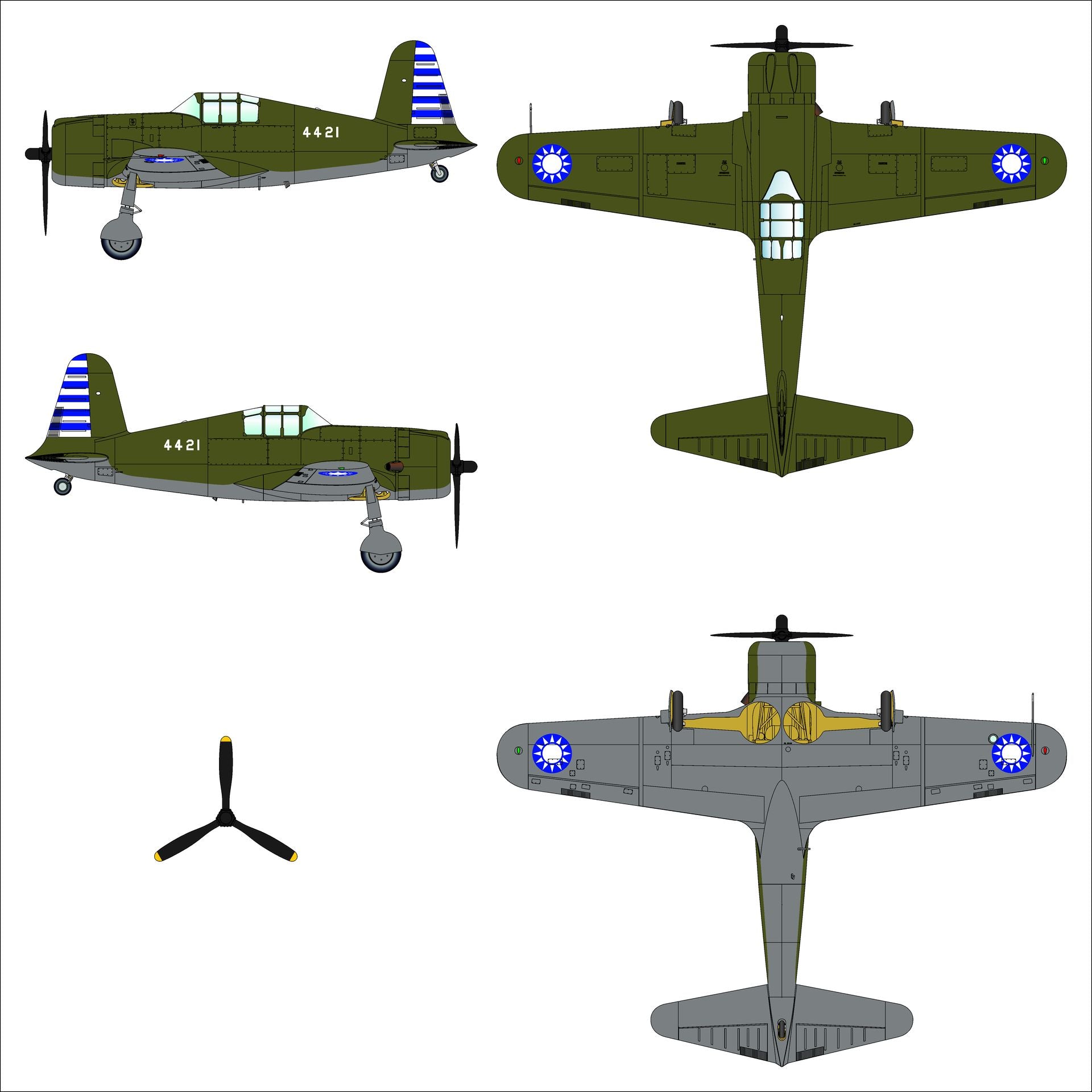 Dora Wings 48053 Vultee P-66 Vanguard 1/48 – immagine 6