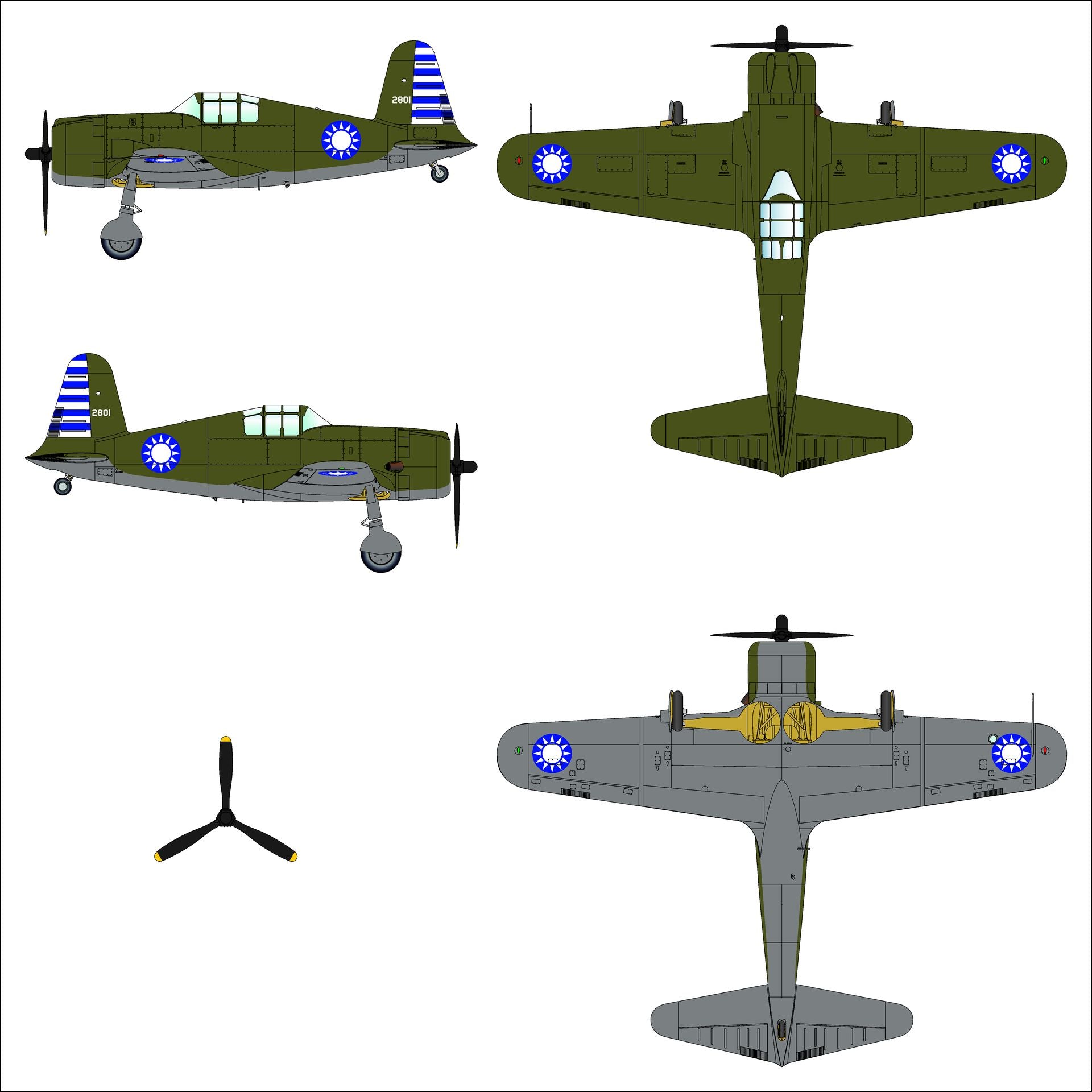 Dora Wings 48053 Vultee P-66 Vanguard 1/48 – immagine 7