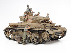 Tamiya 25208 Panzerkampfwagen IV Ausf F. &amp;amp; Motorcycle North Africa 1/35