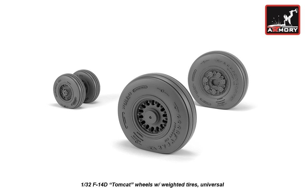 Armory Models AW32310 F-14D Tomcat late type wheels w/ weighted tires 1/32 – image 3