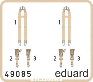 Eduard 49085 Seatbelts Luftwaffe WWII bombers SUPERFABRIC 1/48