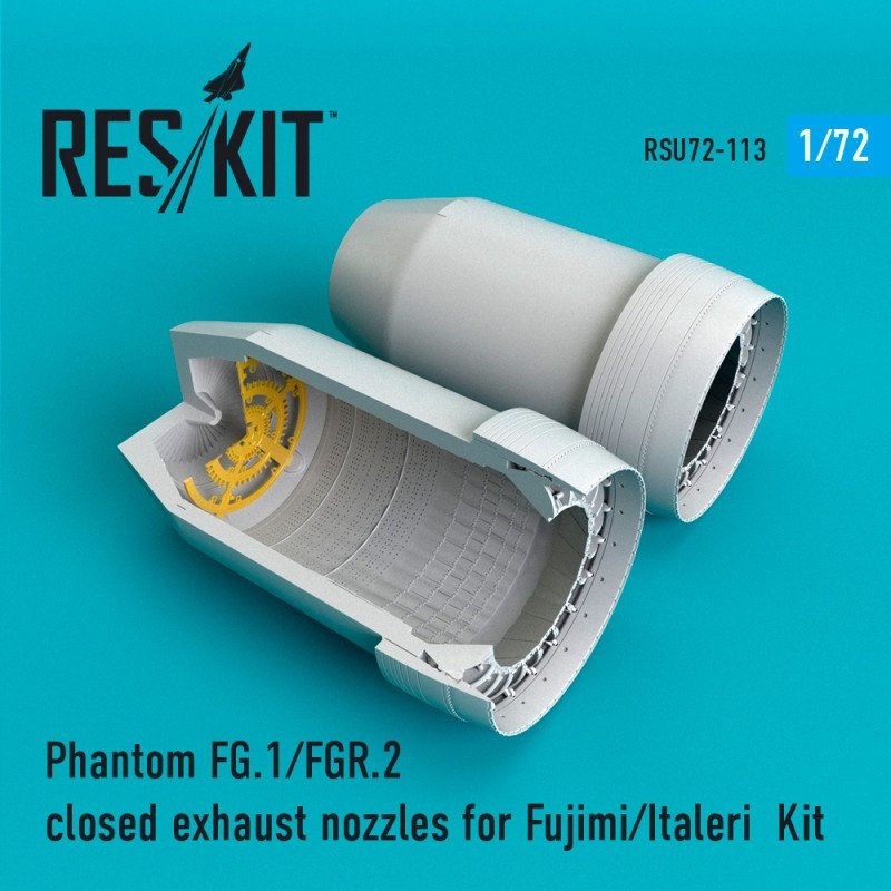RESKIT RSU72-0113 Buses d'échappement fermées Phantom FG.1/FGR.2 pour Fujimi/Italeri 1/72