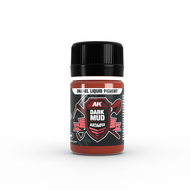 AK Interactive AK14013 DARK MUD – ENAMEL LIQUID PIGMENT 35ml