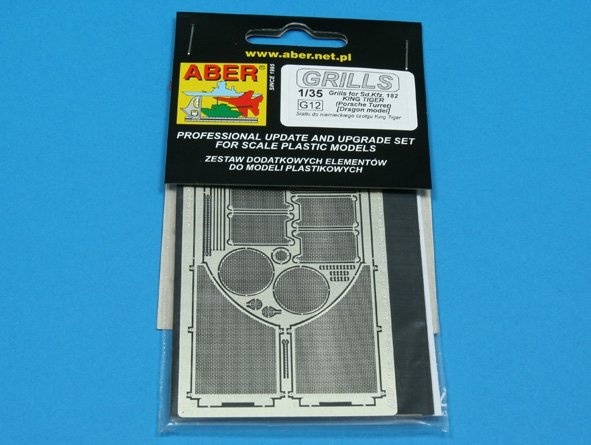 Aber 35G12 Grilles for german tank Sd.Kfz. 182 King Tiger (Porsche Turret) 1/35 – image 4