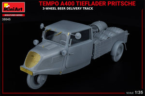 MiniArt 38045 TEMPO A400 TIEFLADER PRITSCHE 3-WHEEL BEER DELIVERY TRUCK 1/35 – image 15