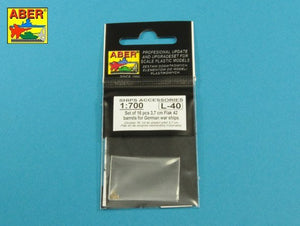 Aber 1/700L-40 Set of 16 pcs 3.7 cm Flak 42 gun barrels for German war ships 1/700 – immagine 4