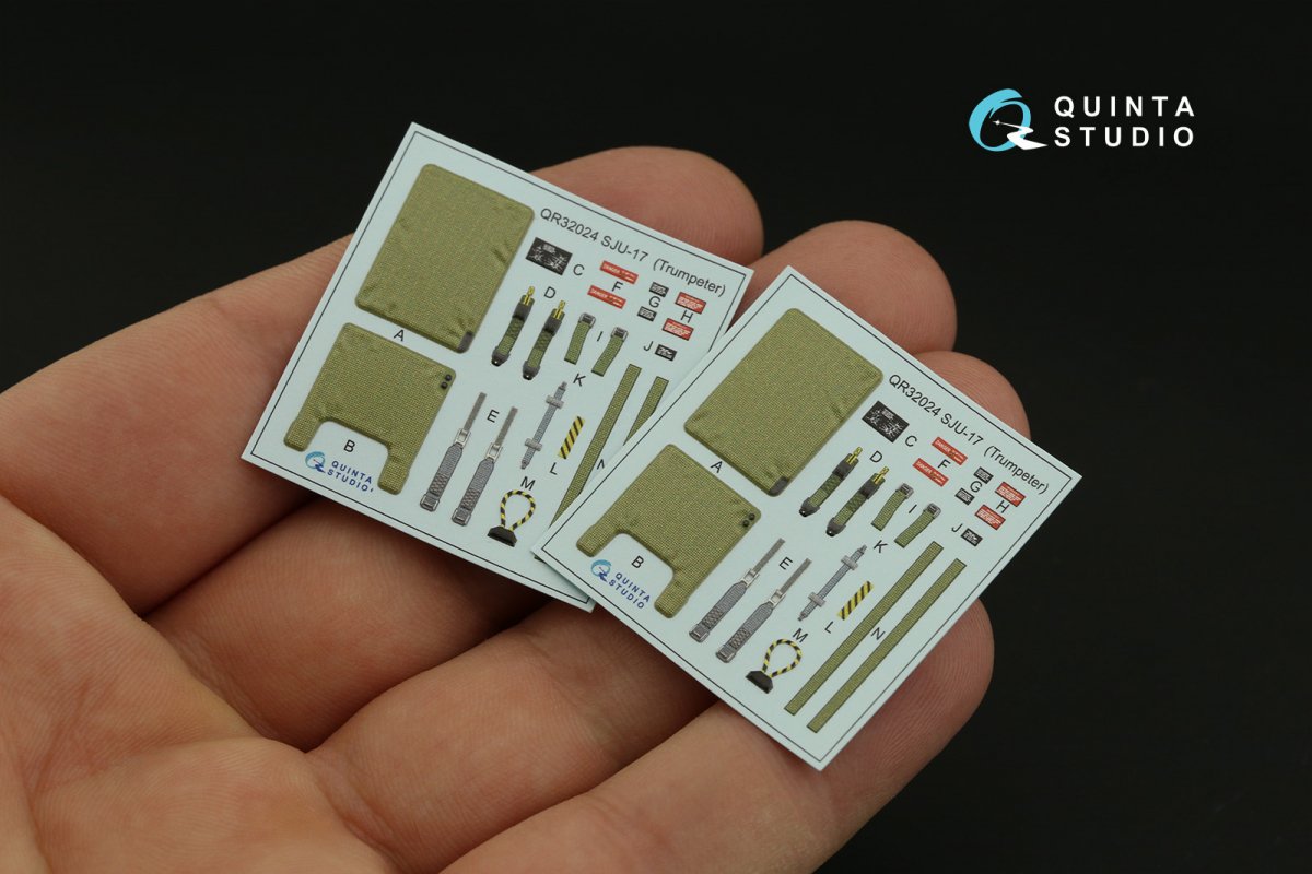 Quinta Studio QD32100 F/A-18F late / EA-18G 3D-Printed &amp;amp; colored Interior on decal paper (Trumpeter) 1/32 – image 3