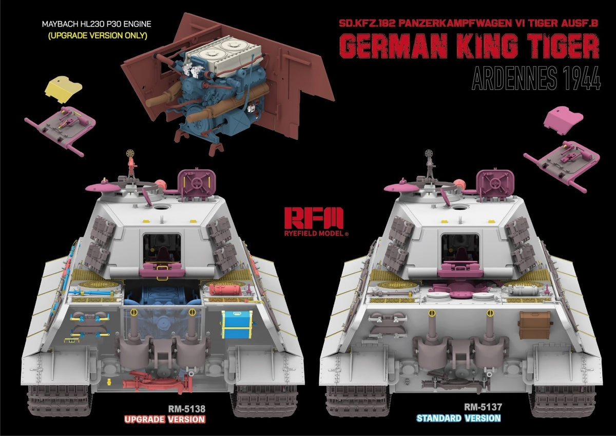 Rye Field Model 5137 German King Tiger Pz.Kpfw. VI Ausf. B Ardennes 1944 Standard Version 1/35 – image 5