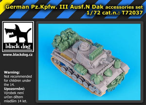 Black Dog T72037 German Pz.Kpw III Ausf.N DAK accessories set for Dragon 1/72 – immagine 5
