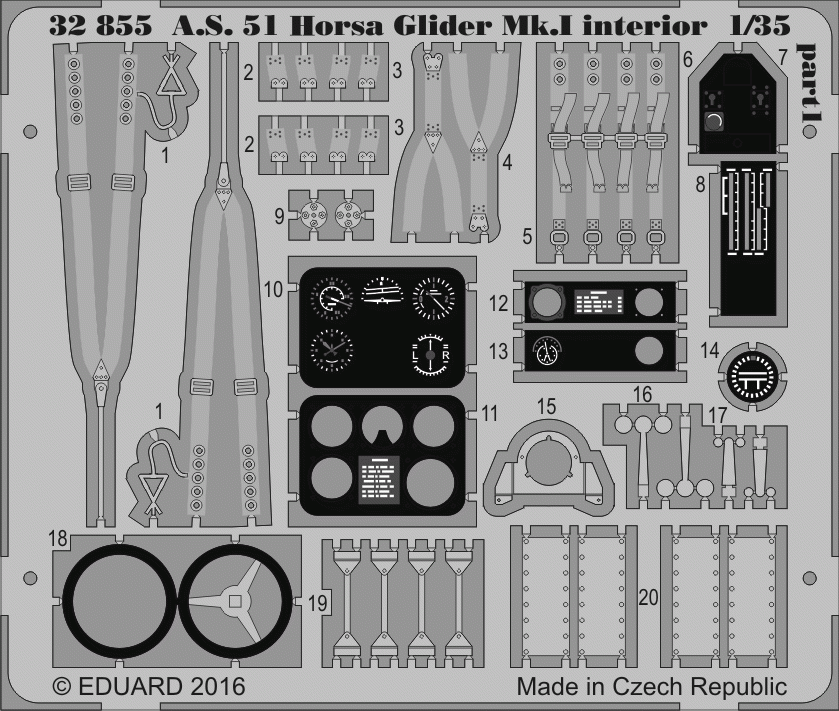 Eduard 32855 AS 51 Horsa Glider Mk. And interior 1/35 BRONCO – obrázek 2