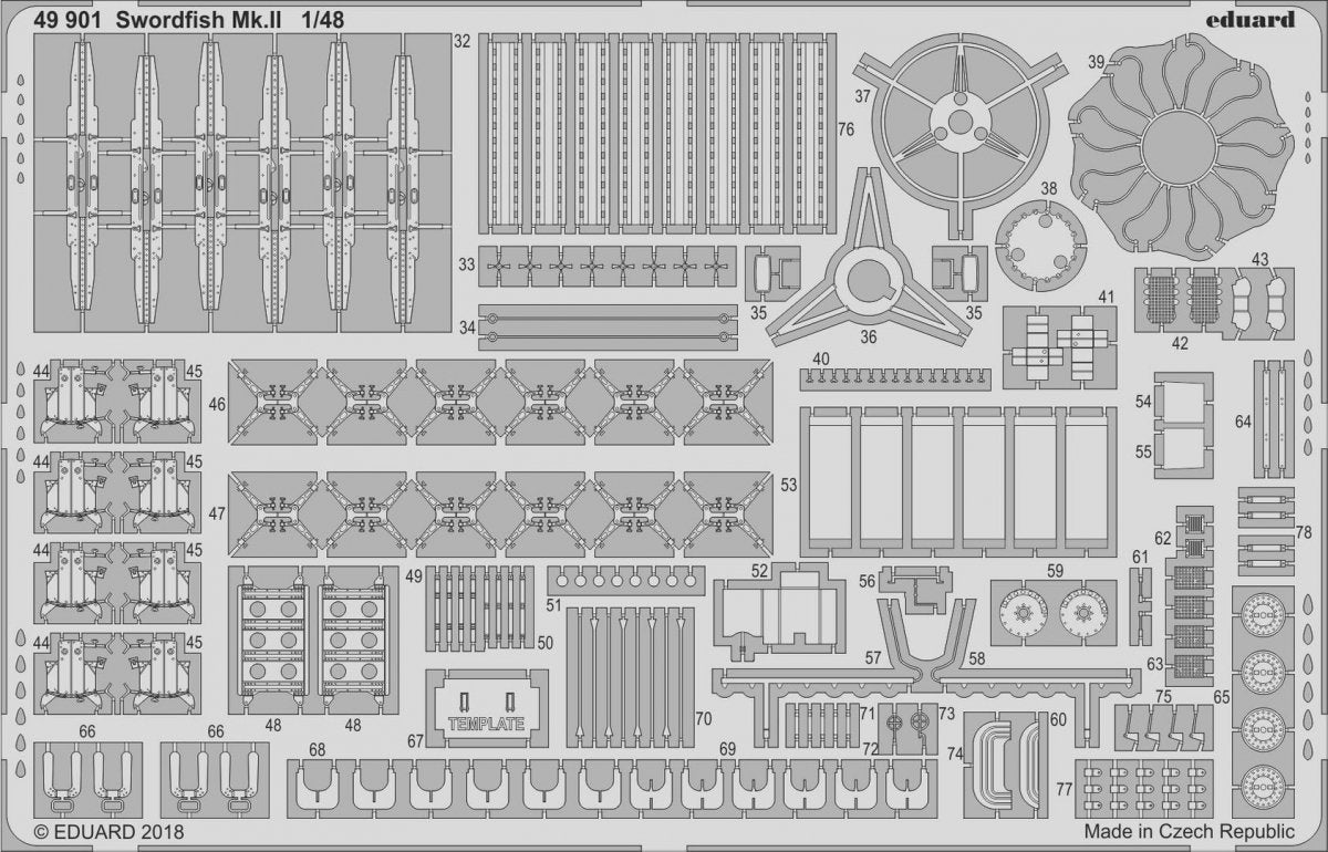 Eduard 49901 Swordfish Mk. II TAMIYA 1/48 – obrázek 2