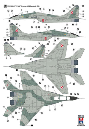 Hobby 2000 48025 MiG-29UB Force aérienne polonaise 1/48 – image 2