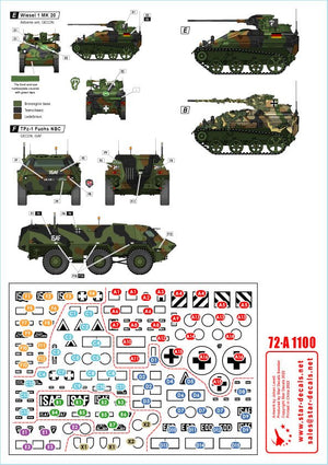 Star Decals 72-A1100 ISAF-Afghanistan # 1. GECON - Peacekeepers from Germany. Wiesel I MK 20, Fuchs APC, Fuchs NBC, Fuchs Sanität vehicle. 1/72 – obrázek 3