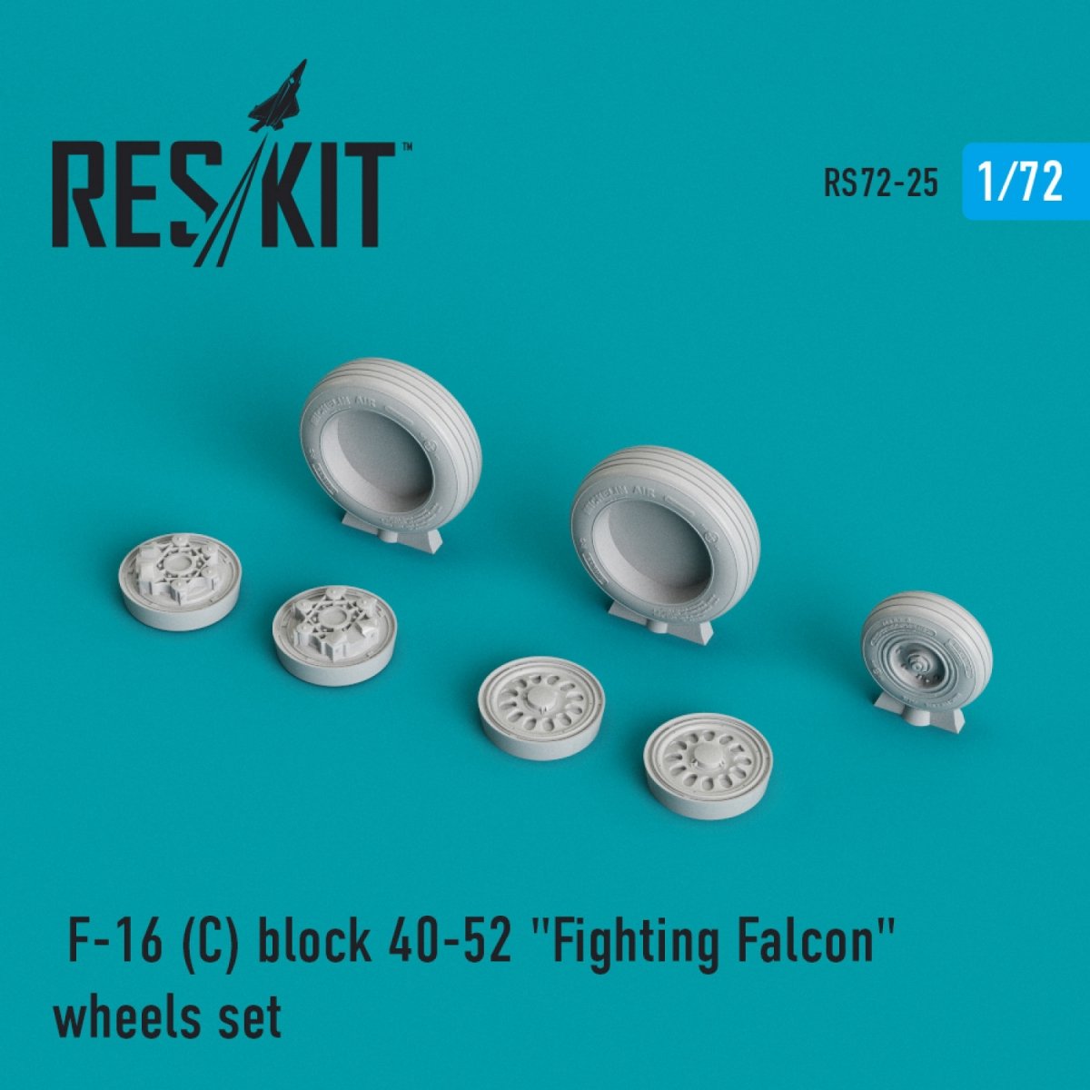 RESKIT RS72-0025 F-16C BLOCK 40-52 "FIGHTING FALCON" WHEELS SET 1/72