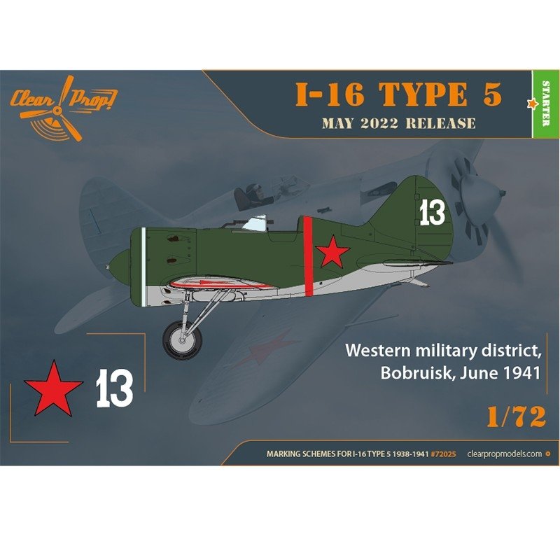 Clear Prop! CP72025 I-16 Type 5 (1938-1941) STARTER KIT 1/72 – image 7