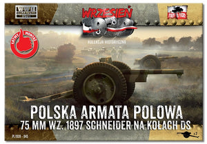 First to Fight PL045 Polish 75mm SCHNEIDER field gun model 1897 on DS wheels (1/72) – image 2