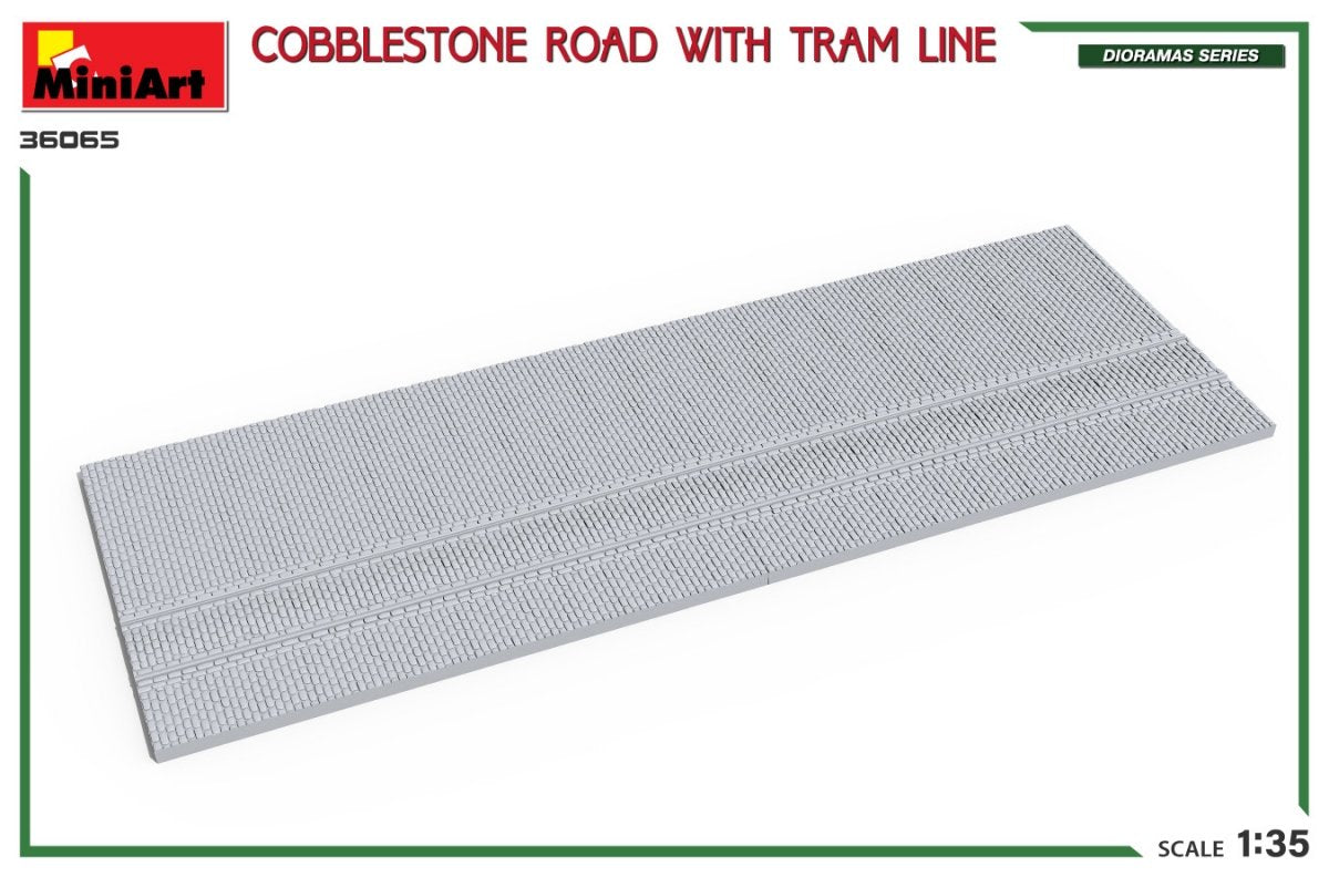 Miniart 36065 COBBLESTONE ROAD WITH TRAM LINE 1/35 – image 3