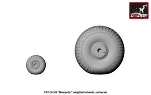 Armory Models AW72406 deHavilland DH.98 Mosquito wheels, “checkerboard” tire pattern, weighted 1/72 – image 3