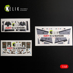 KELIK K48171 TA-4J SKYHAWK - interior 3D decals for Hasegawa kit 1/48 – zdjęcie 2