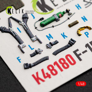 KELIK K48180 F-151 (Early) - interior 3D decals for Hasegawa kit 1/48 – imagen 6