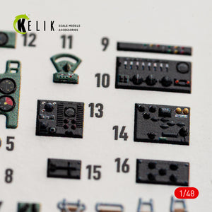 KELIK K48189 A6M2b Zero - interior 3D decals for Academy kit 1/48 – imagen 3