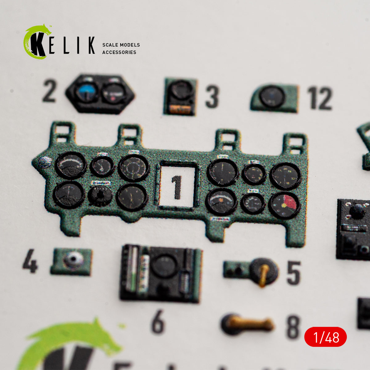 KELIK K48189 A6M2b Zero - interior 3D decals for Academy kit 1/48 – imagen 4