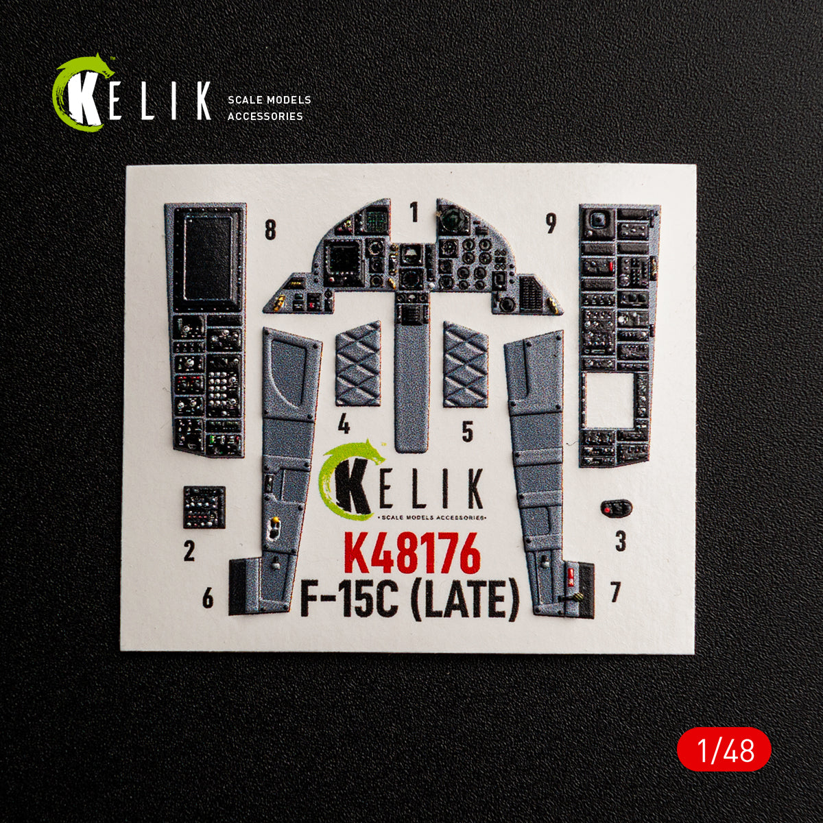 KELIK K48176 F-15C (Late) - interior 3D decals for Hasegawa kit 1/48 – imagen 7