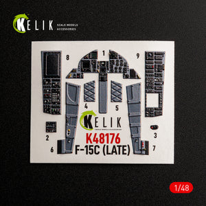 KELIK K48176 F-15C (Late) - interior 3D decals for Hasegawa kit 1/48 – imagen 7