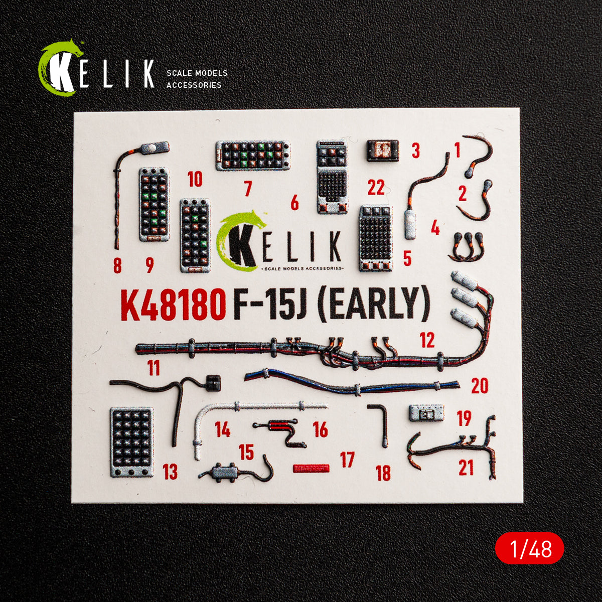 KELIK K48180 F-151 (Early) - interior 3D decals for Hasegawa kit 1/48 – imagen 9