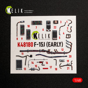 KELIK K48180 F-151 (Early) - interior 3D decals for Hasegawa kit 1/48 – imagen 9