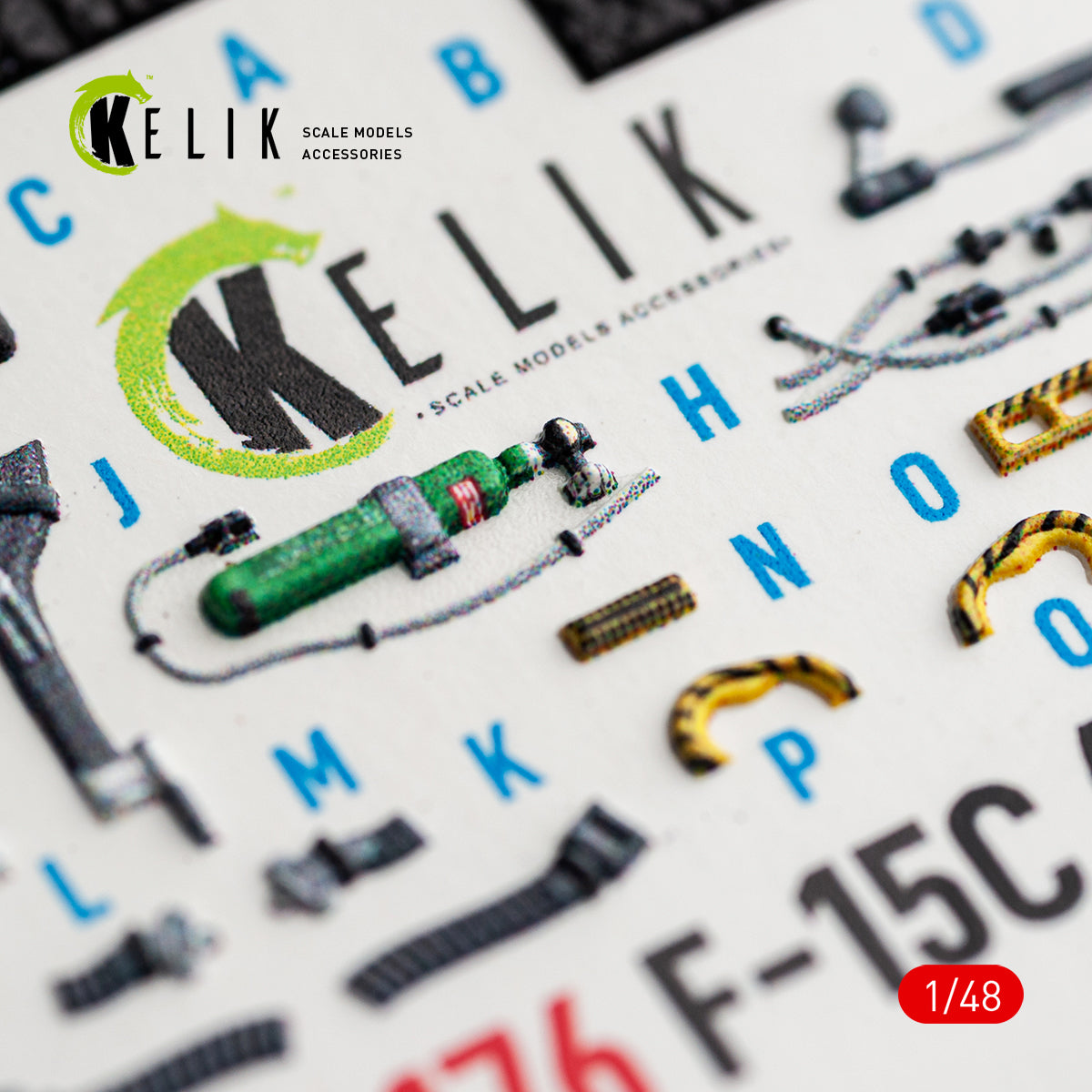 KELIK K48176 F-15C (Late) - interior 3D decals for Hasegawa kit 1/48 – imagen 12