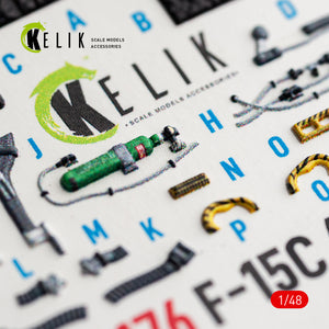 KELIK K48176 F-15C (Late) - interior 3D decals for Hasegawa kit 1/48 – imagen 12