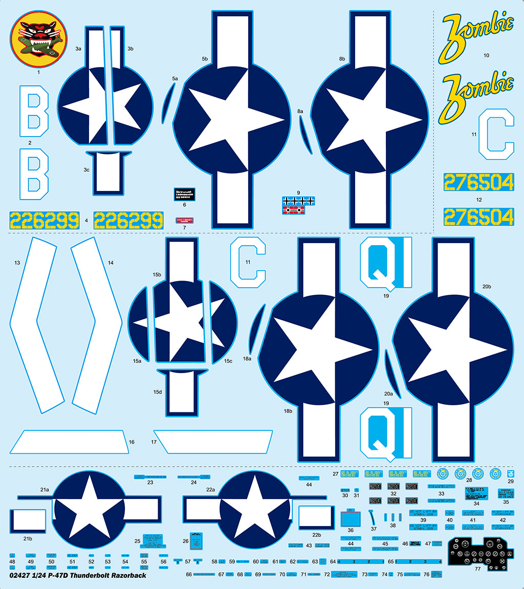 Trumpeter 02427 Republic P-47 D Thunderbolt Razorback 1/24 – zdjęcie 13