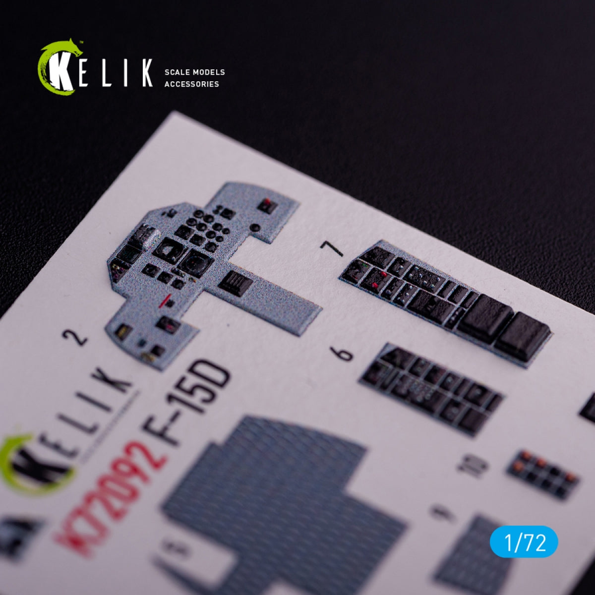 KELIK K72092 F-15D - interior 3D decals for FineMolds kit 1/72 – image 10