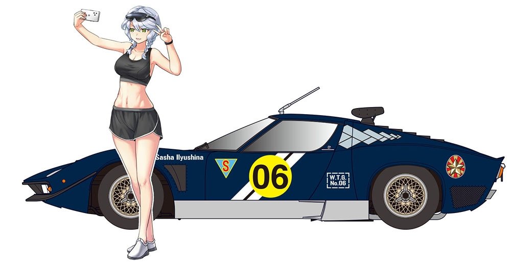 Hasegawa SP556 Wild Egg Girls Lamborghini Jota SVR &amp;quot;Sasha Ilyushina&amp;quot; w/Figure 1/24 – image 6