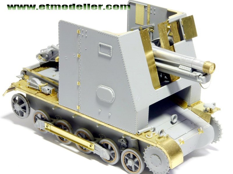 ET Model E35-007 WWII German Pz.Kpfw.I Ausf.B 15cm &amp;quot;BISON&amp;quot; (For DRAGON 6259) (1/35) – obrázek 5