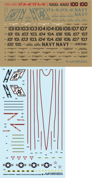 HobbyDecal AL72009V1 F/A-18F Black Aces 2008-2009 1/72 – imagen 5