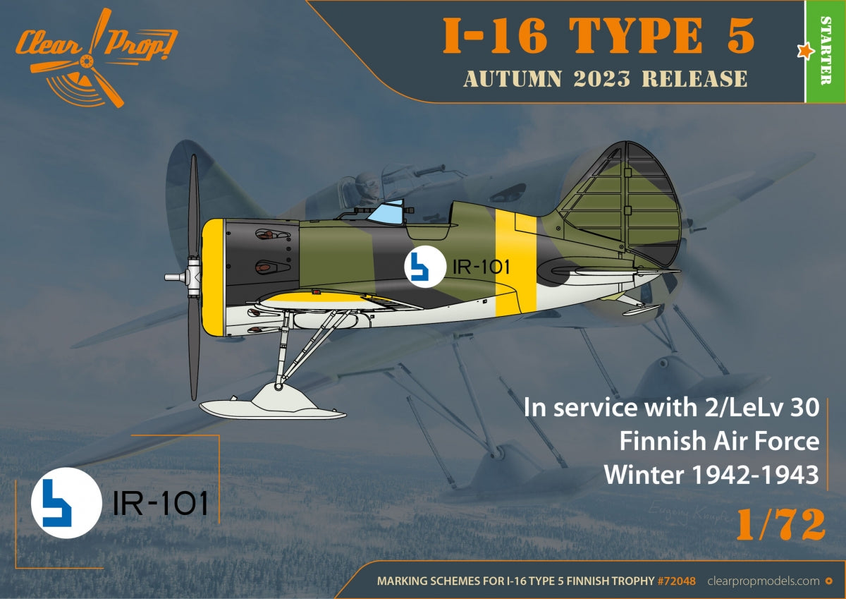 Clear Prop! CP72048 I-16 type 5 In Finnish Service STARTER KIT 1/72 – image 4