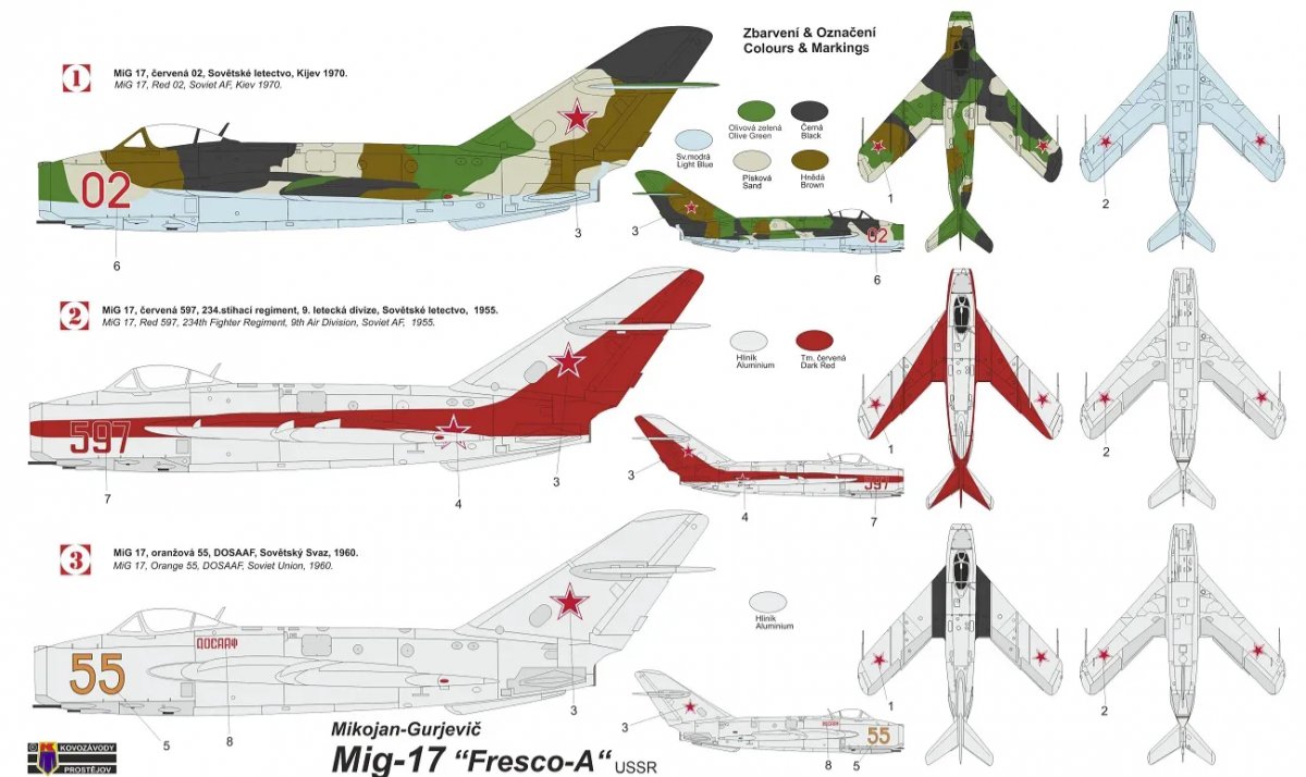 Kovozavody Prostejov KPM4823 MiG-17 “Fresco-A” USSR 1/48 – Bild 2