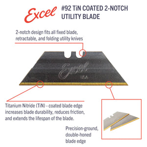 Excel Hobby Tools 20492 No.92 Two Notch Titanium Nitride Coated Utility Blade (5 pcs) – obrázek 4