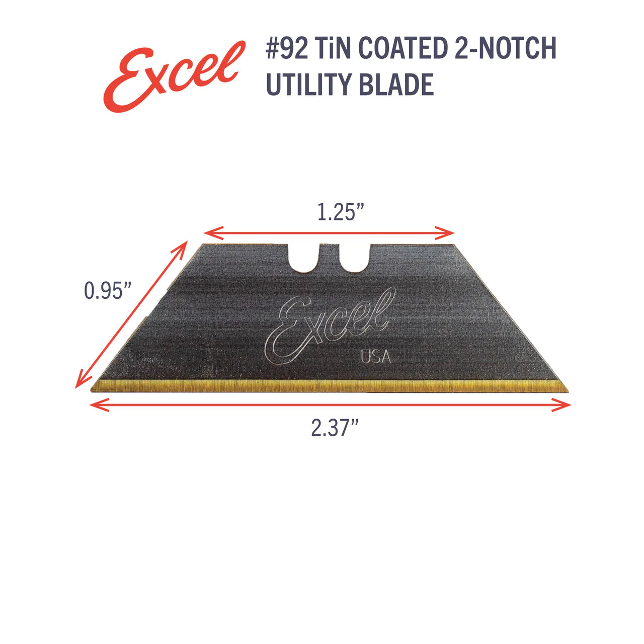 Excel Hobby Tools 20492 No.92 Two Notch Titanium Nitride Coated Utility Blade (5 pcs) – obrázek 5