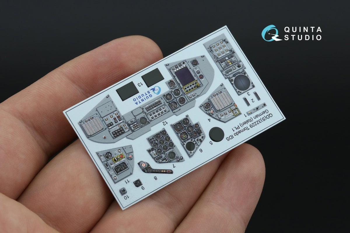 Quinta Studio QDS+32229 Tornado IDS German 3D-Printed &amp;amp; colored Interior on decal paper (Italeri) (Small version) (with 3D-printed resin parts) 1/32 – obrázek 5