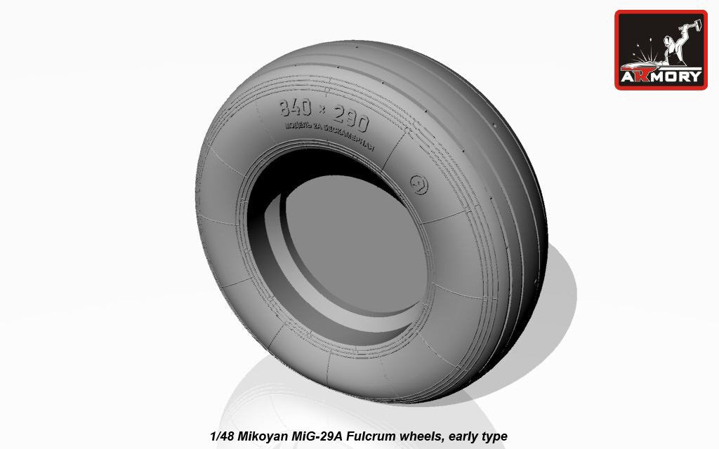 Armory Models AW48022 Mikoyan MiG-29A/B/UB Fulcrum wheels, early 1/48 – image 2
