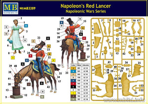 Master Box 3209 Napoleon&amp;#39;s Red Lancer Napoleonic War Series 1/24 – obrázek 2