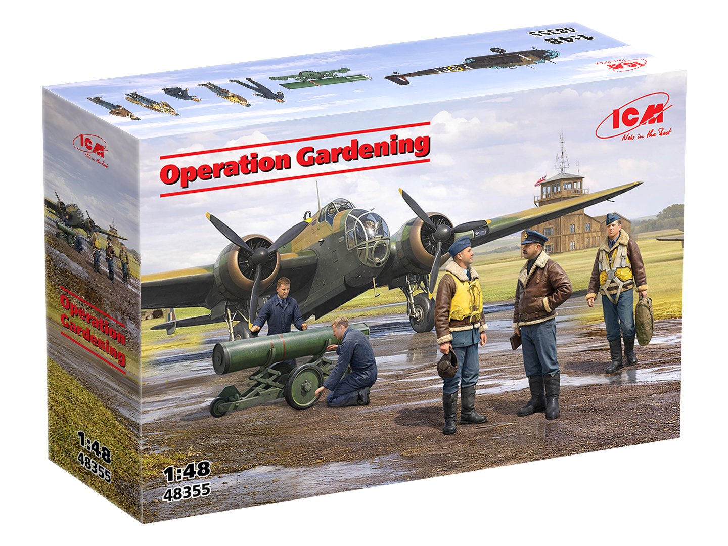 ICM 48355 Operation Gardening - HP.52 Hampden and 5 Figures 1/48 – obrázek 2