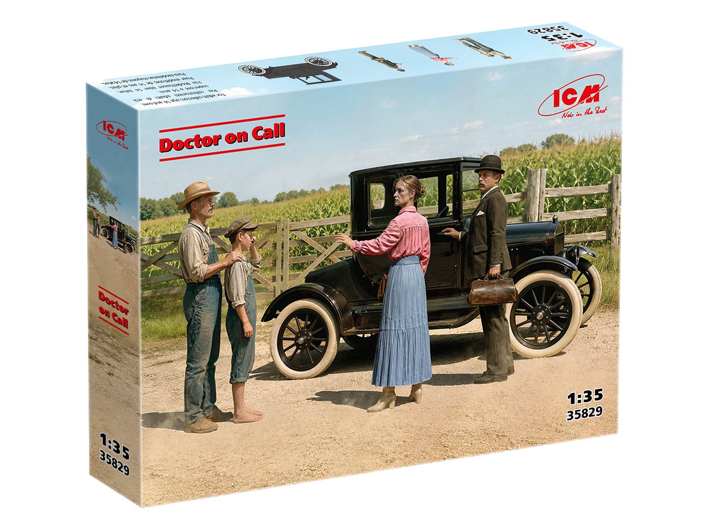 ICM 35829 Doctor on Call - Ford Model T and 4 Figures 1/35 – obrázek 2