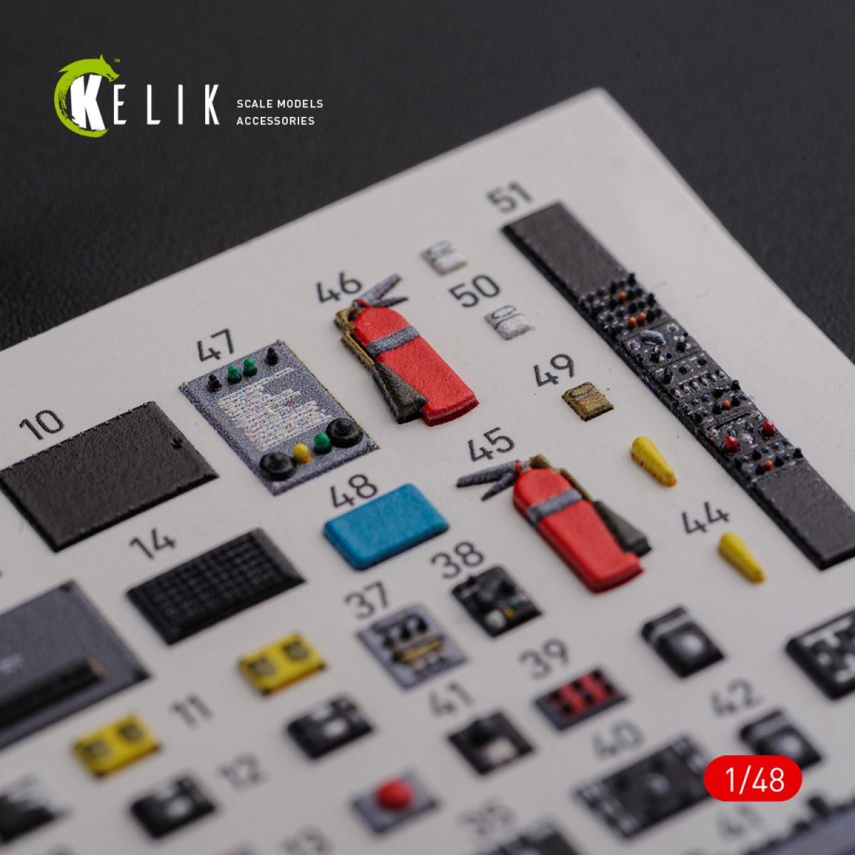 KELIK K48091 CH-46E Cargo compartment interior 3D decals for Academy kit 1/48 – obrázek 7