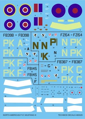 Techmod 48002 - North American P-51 Mustang III 1/48