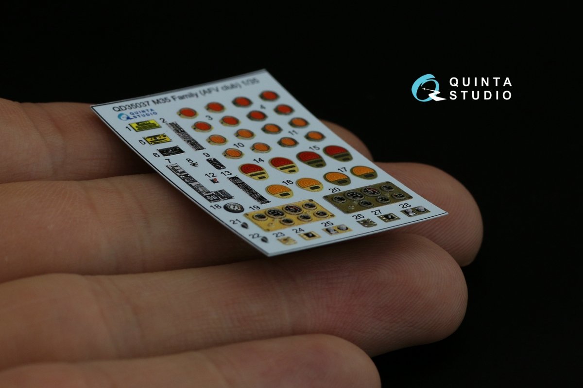 Quinta Studio QD35037 M35 Family 3D-Printed &amp;amp; colored Interior on decal paper (AFV club) 1/35 – immagine 8